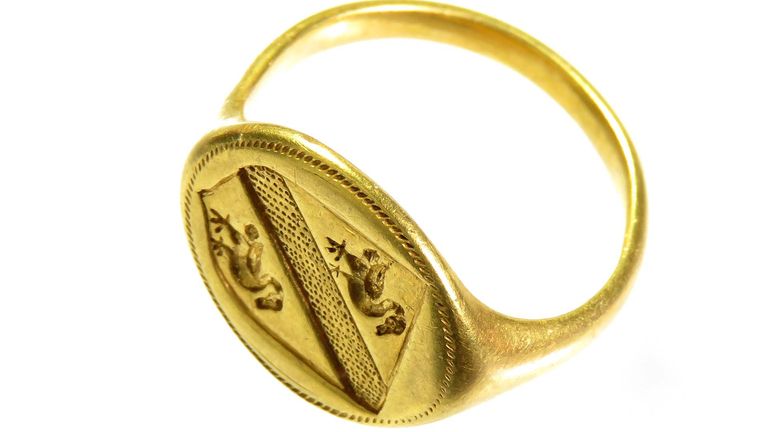 Lion Face Engraved Ring, Family Crest Signet Ring, Personalized Gold Plated  18K Pinky, Round Seal, Handmade Jewelry : Handmade Products - Amazon.com