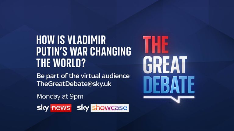 The Great Debate airs on Sky News at 9pm on Monday 