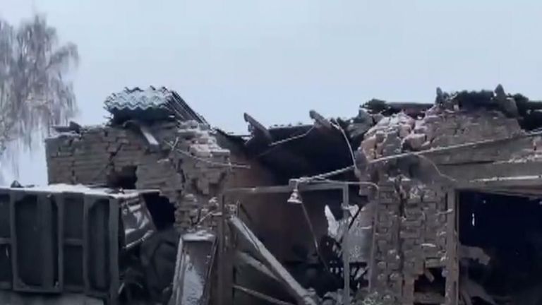 Sumy, in north-eastern Ukraine, after an air strike