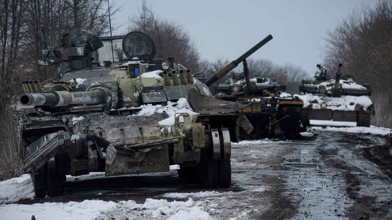 Tanks near Sumy. Pic: Reuters