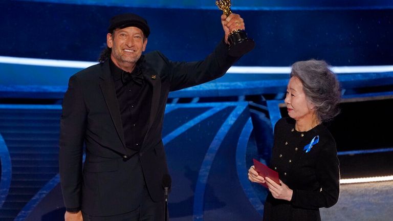Troy Kotsur is the first deaf man to win an Oscar. Pic: AP
