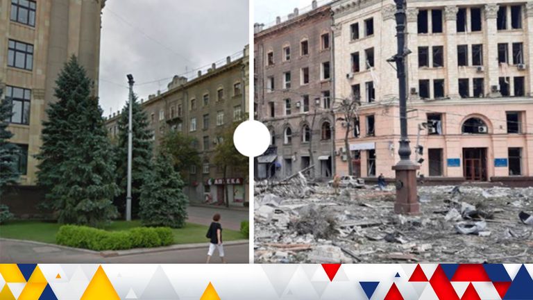 Ukraine before and after