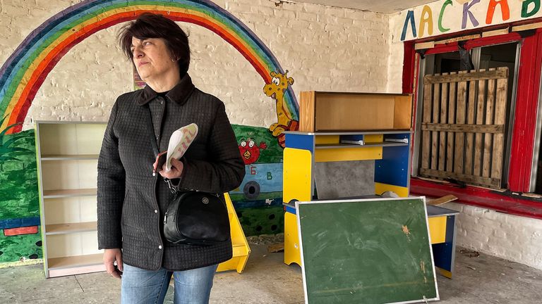Svetlana Gryboska is devastated by the destruction of her school. Pic: Chris Cunningham






