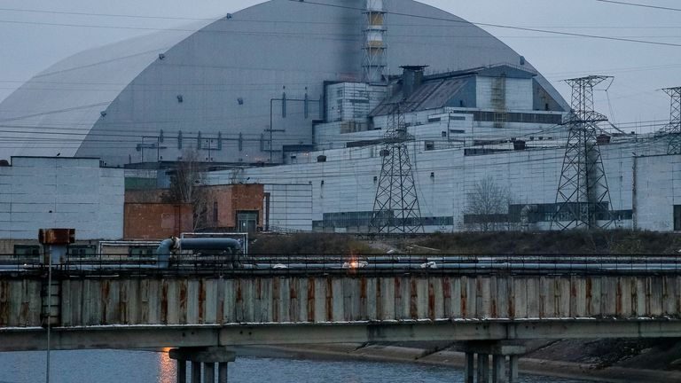 A general view shows the New Safe Confinement (NSC) structure over the old sarcophagus covering the damaged fourth reactor at the Chernobyl Nuclear Power Plant, in Chernobyl, Ukraine November 22, 2018. Picture taken November 22, 2018. 