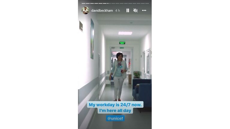 Screengrab David Beckham Instagram story
