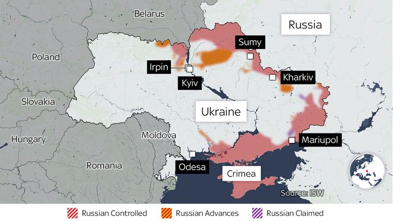 Ukraine map - uploaded 07 March 2022