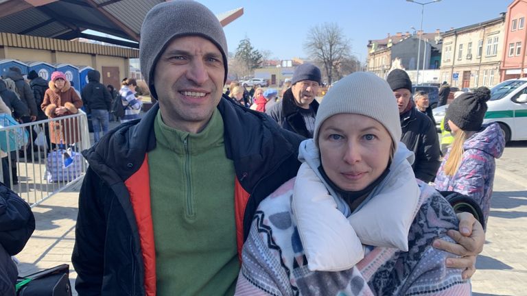 Irina ve kocası Vlodomir Lysianka da Ukrayna'dan kaçtı 