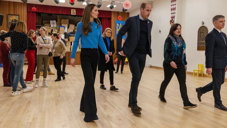 The Duke and Duchess of Cambridge were meeting with Ukrainians in London when the discussion of how to talk to children about war came up.