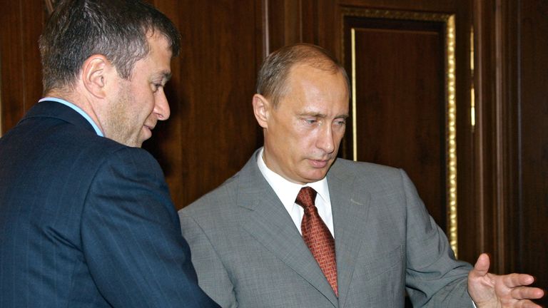 Russian President Vladimir Putin meets with Chukotka region governor and owner of Chelsea soccer club Roman Abramovich in Moscow. Russian President Vladimir Putin (R) meets with Chukotka region governor and owner of Chelsea soccer club Roman Abramovich in the Moscow Kremlin, May 27, 2005. At the beginning of the meeting, Abramovich noted that the region's gross product grew by 400% and the average salary reached 19,000 rubles during his term in office.