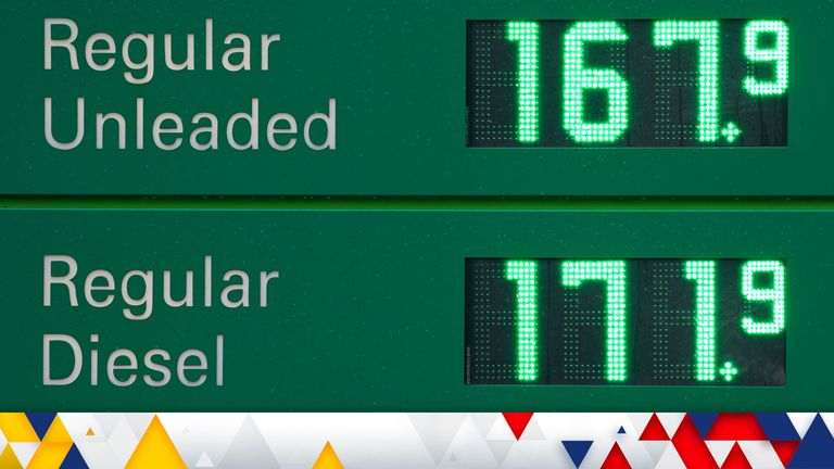 Fuel prices displayed at a BP petrol station at Warwick Services, Warwickshire. Average UK petrol prices have exceeded £1.51 for the first time. The typical cost of a litre of petrol at UK forecourts was 150.65p on Saturday and 151.25p on Sunday, according to figures from data firm Experian Catalist. Picture date: Wednesday March 2, 2022.
