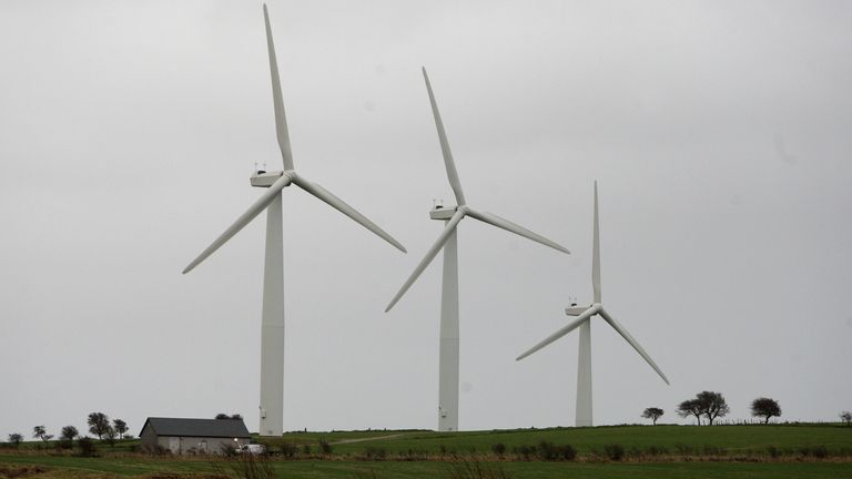Wind turbines in the Lake District