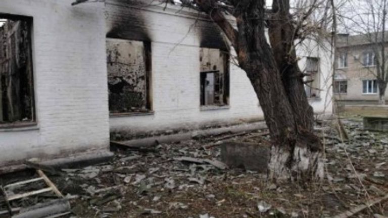  Zaporizhia - Vasilevsky Multidisciplinary Intensive Care Hospital  damaged during shelling 
Credit:Zaporizhia Regional Military Administration