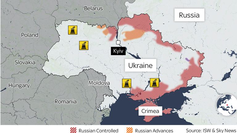 Ukraine&#39;s nuclear power plants are shown on this map