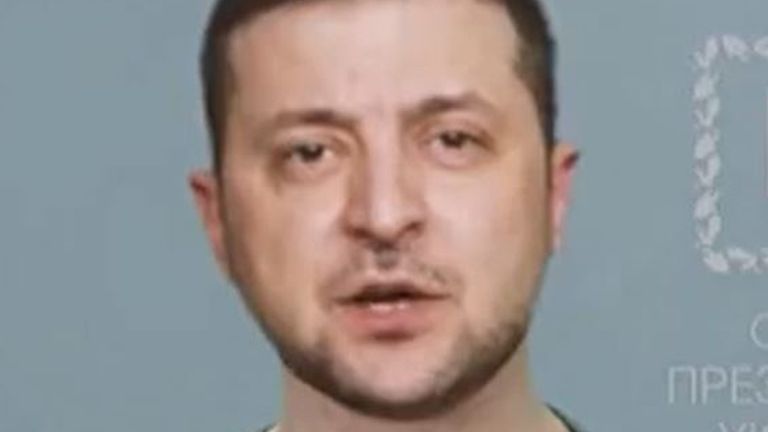 President Zelenskyy&#39;s head appears too big for the body it sits on and appears more pixelated than the body does