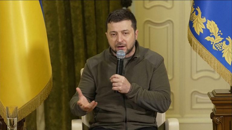 President Volodymy Zelenskyy says &#39;If they destroy all of us they will enter Kyiv&#39;
