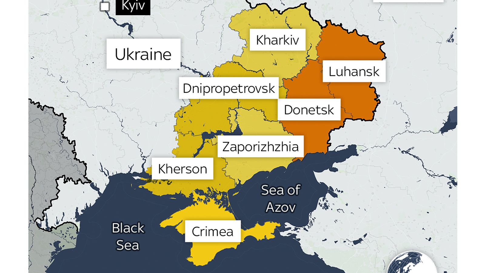 Ukraine war: The key battlegrounds in the Battle of the Donbas, Russia ...