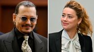 Actors Johnny Depp and Amber Heard 