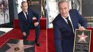Bob Odenkirk attends a ceremony honoring him with a star on the Hollywood Walk of Fame. Pic: AP