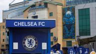 Views outside Chelsea FC after Britain imposed sanctions on its Russian owner, Roman Abramovich
