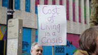 A rally took place in Birmingham about the cost of living crisis 