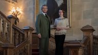 4178_D009_00427_RC..Hugh Bonneville stars as Robert Grantham and Michelle Dockery as Lady Mary in DOWNTON ABBEY: A New Era, a Focus Features release.  ..Credit: Ben Blackall / .. 2021 Focus Features, LLC..