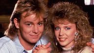 Jason Donovan and Kylie Minogue as Scott and Charlene in Neighbours