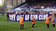 Protests were held by fans on Saturday as Oldham became the only former Premier League club to be relegated from the Football League