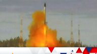 The test-firing of the Sarmat intercontinental ballistic missile