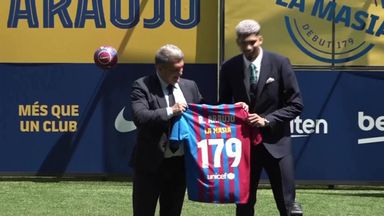 Barca re-sign defender Araujo with 1bn euro release clause!