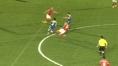 Sub sees red for horrendous lunge!