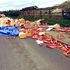 Lorry spills thousands of biscuits across road