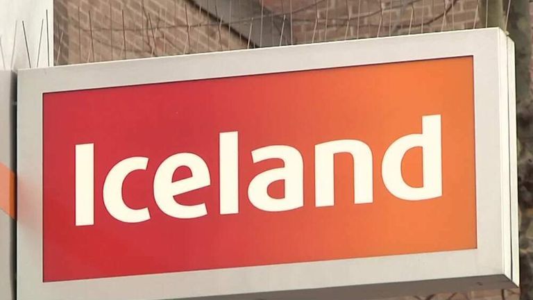 Iceland store sign