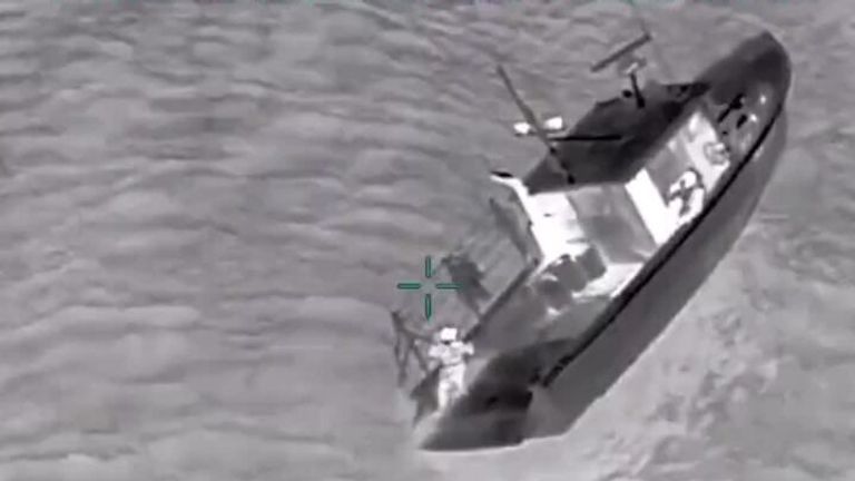 A man was rescued from a sinking boat off in New Rochelle, New York