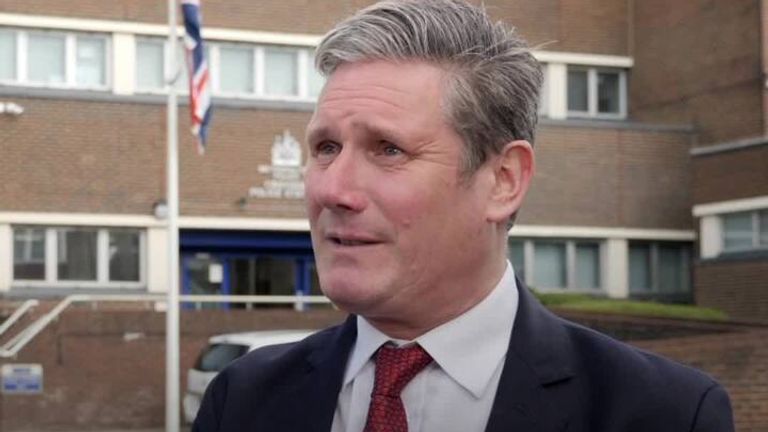 Labour leader, Sir Keir Starmer said that Boris Johnson&#39;s announcement that illegal asylum seekers will be sent to Rwanda is a &#39;desperate&#39; attempt to distract from his &#39;lawbreaking&#39;. 