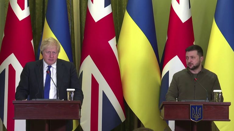 In a news conference, Prime Minister Boris Johnson has said Ukraine has shown &#34;the courage of a lion&#34;, and that Volodymyr Zelenskyy has been the &#34;roar&#34;.