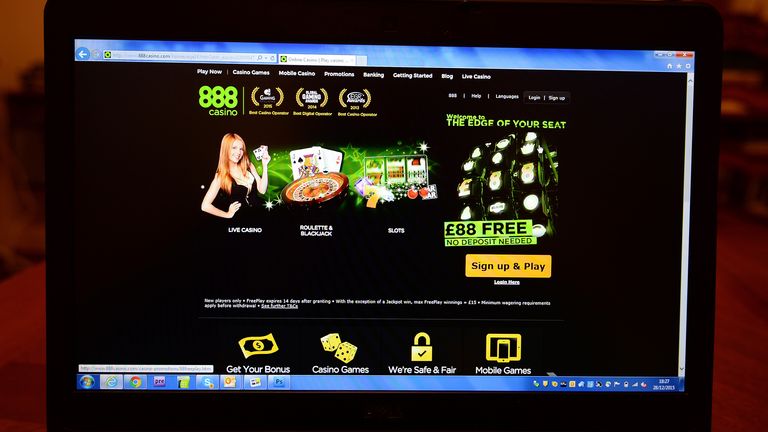 File photo dated 28/12/15 of online gambling 888.com website.