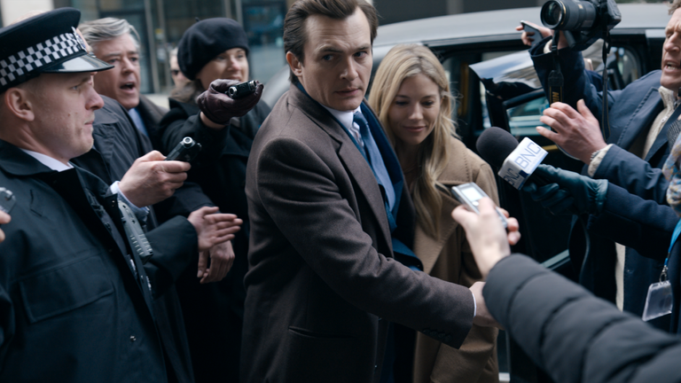 Rupert Friend and Sienna Miller in Anatomy Of A Scandal. Pic: Netflix