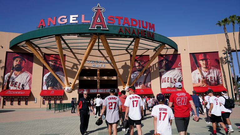 It happened at the Angel Stadium. Pic: AP