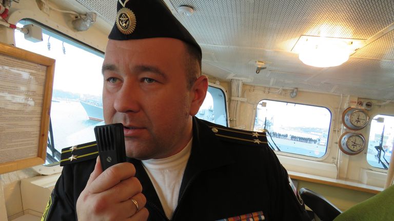 أنطون كوبرين ، قبطان سفينة موسكو الرئيسية في البحر الأسود.  الصورة: وزارة الدفاع الروسية  
