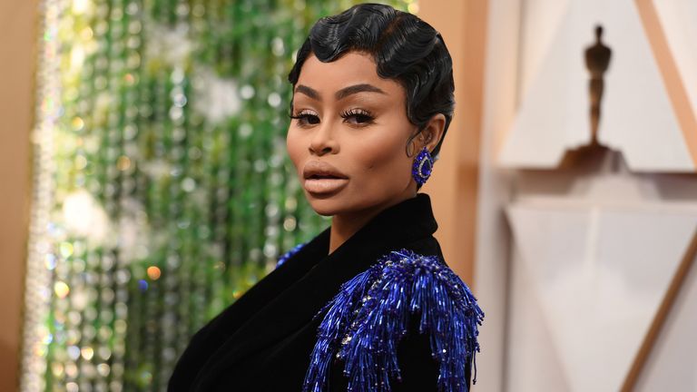 Blac Chyna arrives at the Oscars on Sunday, Feb. 9, 2020, at the Dolby Theatre in Los Angeles. (Photo by Richard Shotwell/Invision/AP)