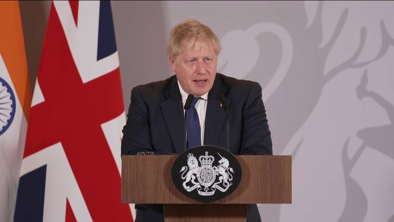The Prime Minister of the United Kingdom Boris Johnson