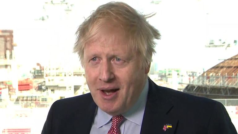 Boris Johnson Sky News grab
