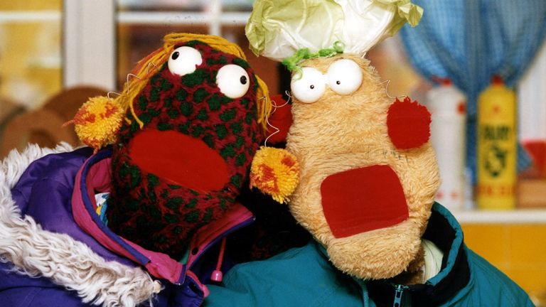 Zig and Zag on the Big Breakfast in 1993. Pic: Mike Floyd/ANL/Shutterstock