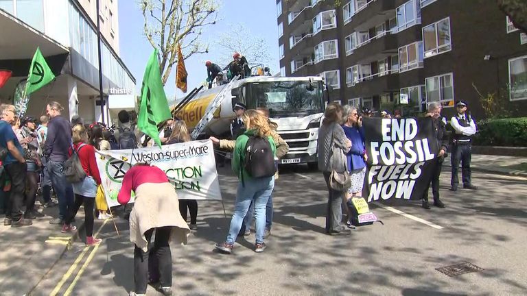 On Friday, hundreds of activists blocked Waterloo, Blackfriars, Lambeth and Westminster bridges as part of their campaign.

