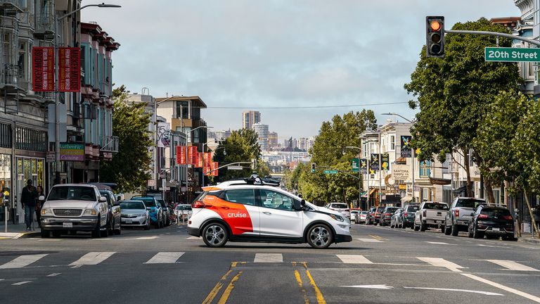 An autonomous taxi operated by Cruise was pulled over by police in San Francisco