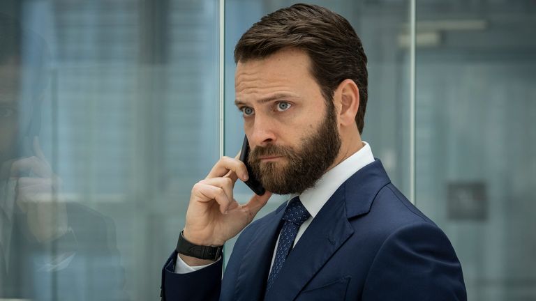 Alessandro Borghi as Massimo Ruggero in Devils, also starring Patrick Demspey. Pic: Sky UK