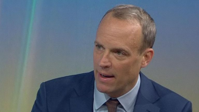 Dominic Raab says the government understands the concern that families have over cost of living