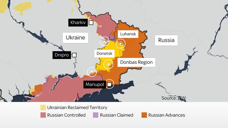 Situation in eastern Ukraine on the day of war 61