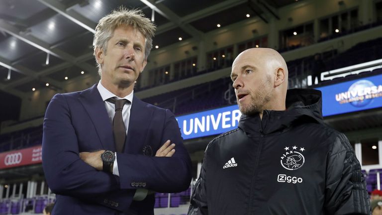 Ajax general director Edwin van der Sar, Ajax coach Erik ten Hag

10 Jan 2019