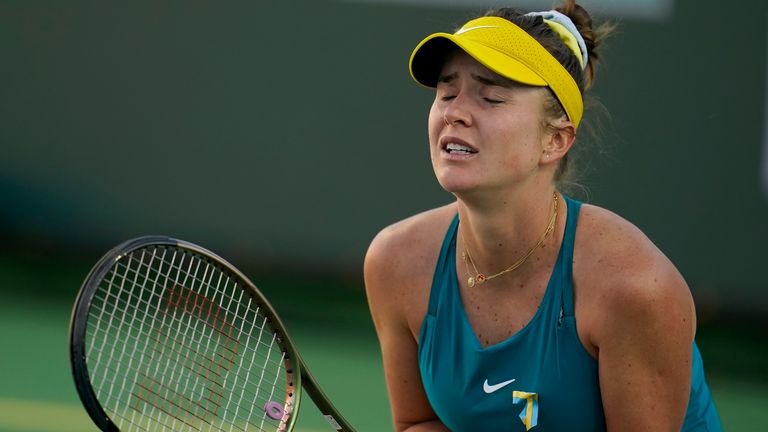 Elina Svitolina, of Ukraine, says &#39;the best way is not to ban them completely, but make them speak about the war in Ukraine&#39;. Pic: AP